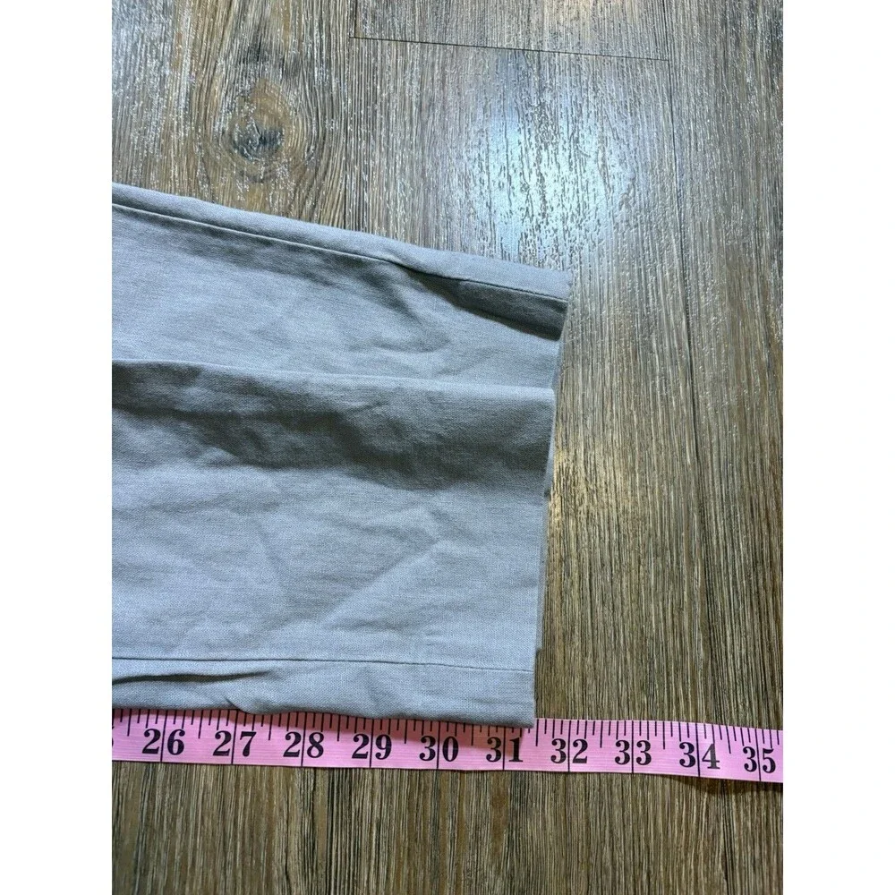 J Crew Classic Fit Chino Pants Cotton Linen Blend Men's 36x32 Gray